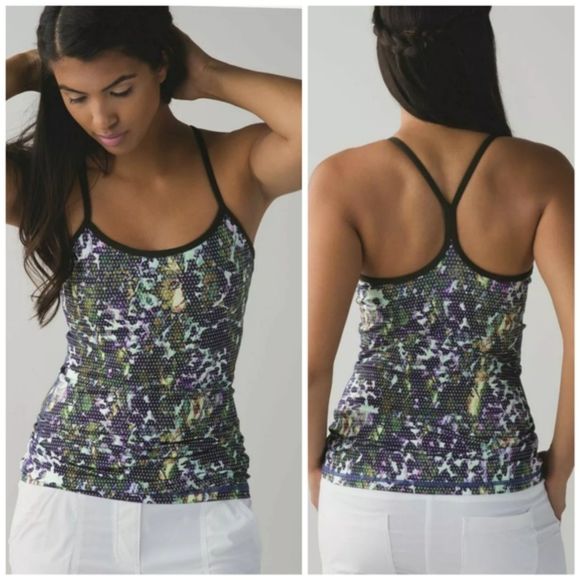 Lululemon Power Y Tank - Floral Sport Gator 10 - Picture 1 of 8